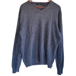 Saks Fifth Avenue 100% Cashmere Sweater Gray Mens XXL